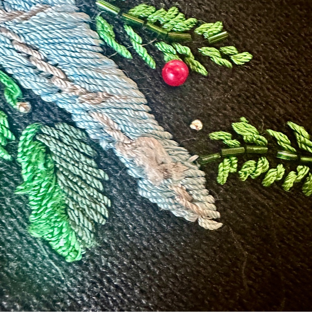 Women’s 2X Black Green Red Embroidered Beaded Ugly Chri‎ Sweater - Picture 11 of 13